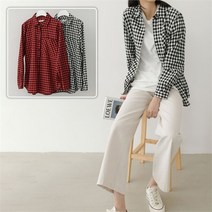 [시드마켓] [SidMarket] 고방체크패턴남방 21D202T 빅사이즈 여성의류 (658