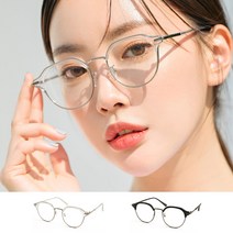 알리오 데일리 스퀘어 패션 안경 안경테 사각 투명 블랙 실버 IF001