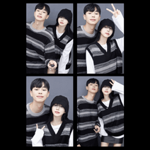믹스 베스트 & 니트 시밀러 (2color) #1640 오버핏/스트라이프/꾸안꾸/MIX/빅사이즈/크리스마스/커플/남여공용/유니섹스/데일리/룩