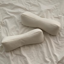 누아베개 경추목베개 수건 원형 거북목 일자목, 누비 크림베이지(미니사이즈), 바이오비드폼