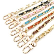 마크라메 뜨개 재료 더블 체인 가죽 가방끈 크로스 체인(7colors), 4.아쿠아블루
