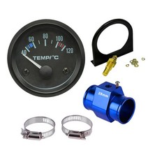 자동차온도게이지 드래곤 52mm 블랙 쉘 화이트 백라이트 자동 자동차 수온 게이지 온도 측정기 40-120 섭씨, [02] Gauge and 28mm