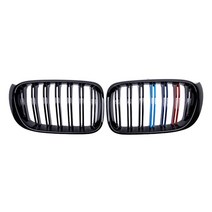 자동차그릴망 BMW X4 F26 2014-2018 듀얼 슬랫 컬러 프론트 범퍼 그릴 용 Pulleco Car Front Kidney grigri, 02 M Color
