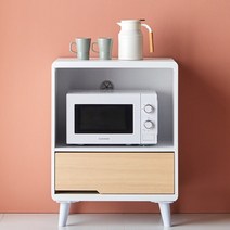 주방 슬라이딩식 이케아 우드 전자렌지대 600 국내제작 렌지 에어프라이 수납장 밥통선반, 하버600, 오크화이트