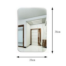 포스터거울 홈 욕실 아크릴 스티커 반사 타원형 패턴 벽 스티커 거울 스티커, b-1pc