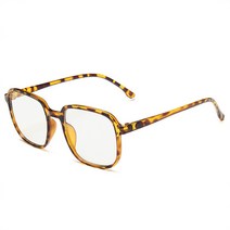 DFMEI 패션 트렌드 안경 빅 프레임 스퀘어 투명 플랫 미러 앤티크 심플 안경 거치