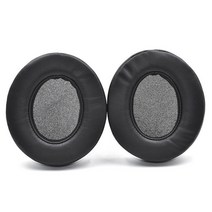 국내배송 레이저 크라켄 X 크라켄 머큐리 크라켄 얼티메이트 크라켄 X USB 이어패드 이어 쿠션 커버 패드 가죽 헤드폰 헤드셋 교체 스펀지 교체용 호환 캡, 블랙 이어패드(1쌍:2개)
