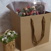 30CM 대형 크라프트 정사각형 쇼핑백 무지 종이 가방