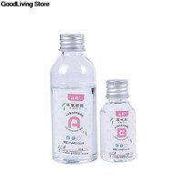 견고한 2개/ste 고접착 투명 수지 에폭시 3:1 AB 크리스탈 접착제 보석 만들기 Diy 도구 25ml +, 한개옵션0