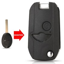 자동차키 스마트키Jingyuqin-수정 된 2 버튼 자동차 키 쉘 MG BMW 미니 쿠퍼 R53 R50 S 랜드 로버 75 Z3, 01 A BLADE