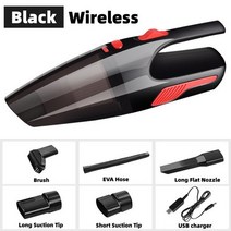 홈쇼핑무선청소기 전기 공기 살포기 120W 무선 Led 조명 압축 스프레이 클리너 자동차 홈 키보드 청소, 03 Black-Wireless