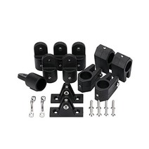 보트 Bimini 탑 78 인치 하드웨어 해양 3 활 나일론 피팅 천막 12 세트 액세서리 4 Pcs 턱 슬라이드 6 아이 엔드 캡 2 데크 힌지 및 설치 나사 포함