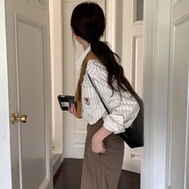 코코블랑 여성용 와펜 스트라이프 셔츠