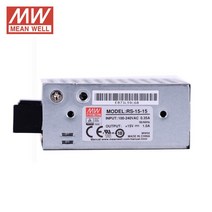 Mean Well RS-15-15 단일 출력 스위칭 전원 공급 장치 Meanwell LED 드라이버 85-264VAC DC 15V 1A 15W, 한개옵션0