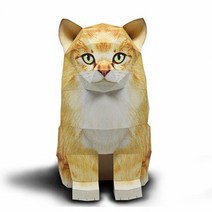 노르웨이 숲 고양이 DIY 페이퍼토이 만들기 페이퍼토이 만들기재, 단품
