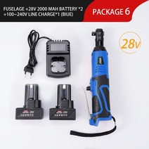 전동 라쳇 렌치 28v 100n.m 무선 전기 임팩트 383939 makita 배터리용 90도 직각 래칫 도구 드릴 스크루 드라이버 148, EU 2 배터리