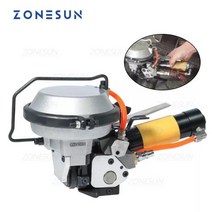 수동밴딩기 철근 자동 반자동 철 밴딩기 ZONESUN 스틸 스트랩 포장 기계 벨트 1619mm 핸드 헬드 공압 밴드, 한개옵션0