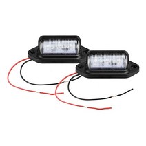 LivTee 방수 12V 번호판 LED 조명 RV 캠퍼 트럭 SUV 트레일러 밴 스텝 커티시 돔 카고 또는 후드 아래 조명용 아이스 블루 2개, Amber Yellow