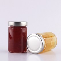 실버일자220 1개 유리병 잼병 쨈병 (약 지름 6.6cm x 높이 10.3cm), 1, A1-실버일자220 은색캡-1개