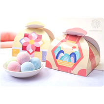 민화 떡 포장 상자 답례품 추석 떡포장 마카롱 포장 어린이집 유치원 단체 포장상자, 단청