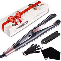 볼륨 앞머리 물결 빗 봉 고데기 2 in 1 컬 및 스트레이트 자신감 빠른 가열 스트레이트너 전기석 헤어 스타일링 도구 헤어 스트레이트닝 트위스트 컬링 언, 상자 포함, 우리를