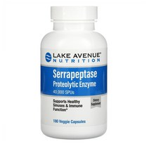레이크에비뉴 뉴트리션 Lake Avenue Nutrition 세라펩타아제 단백질 분해 효소 40000SPU 베지 캡슐 180정