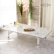 [허니센스] 국산 접이식 테이블 6인용 좌탁 좌식 식탁 6인 탁자 티테이블 1200x600, 페블그레이