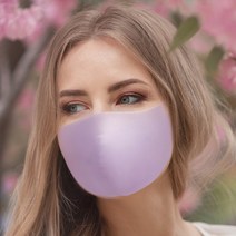 부드러운 파스텔 구리사 항균 수십번 세탁가능한 숨쉬기 편한 패션마스크, XS, 이니셜프린트 없음, 804 퍼플파스텔