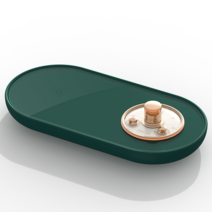 머그 컵 워머 온도유지 usb 보온받침대 온도조절 연말연시 단체선물용 온열 컵받침 휴대용, 딥그린(단품)