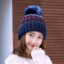 손뜨개모자 양털벙거지 에스키모모자 패션 귀여운 인쇄 자수 여성 Beanies 모자 남성 겨울 모직 모피 Pompom 헐렁한 니트 Gorros Invierno