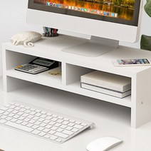 미니멀오피스 아이맥 모니터받침대 공부자극 키보드 데스크 책상 PC거치대 수납정리, 화이트