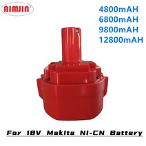 전동공구드릴Makita 18V 4.8/6.8/9.8/12.8AH NI-CD NI-MH 배터리 무선 전기 드릴 1822 192827-3, 01 18 볼트_02 6800mAH