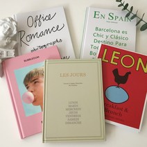 어나더살롱 인테리어 감성 빈티지 책 모형책 촬영소품 양장본 레터링 영문노트, D 버블검(핑크소년)