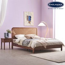 [잉글랜더] 스테이 헤링본 고무나무 원목 침대(Sweet Slumber 9존 매트-Q), 상세 설명 참조