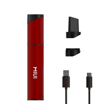 MIUI 미니 휴대용 진공 청소기 3 개의 흡입 헤드가있는 무선 휴대용 진공 데스크톱 키보드 및 자동차 (USB) 를 쉽게 청소할 수 있습니다., 빨강