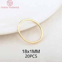 358914MM 18MM 20MM 24K 골드 컬러 도금 황동 둥근 별 모양 폐쇄 링 Diy 쥬얼리 액세서리, [06] 3594-Round 20PCS