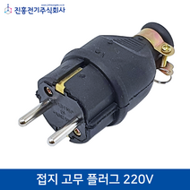 공업용/산업용 둥근형 접지 고무 플러그 220V 16A
