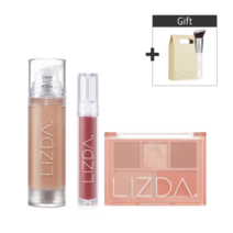 리즈다 선물세트 리즈다 파데&팔레트(5구)&틴트 set, 04 탠저린 레드, 19호+04 딥 플럼 톡