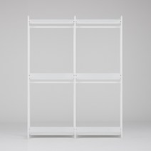 동서가구 팬타 포스코 스틸 시스템 드레스룸_1600 4단 행거 4colors DF643475, 오크