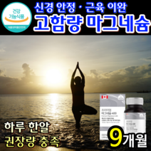 [식약처 인증 고함량 100% ] 마그네슘 프리미엄 눈가 눈주변 눈주위 팔 다리 저림 떨림 발에 쥐날때 떨릴때 먹는 영양제 보충제 효과 에좋은 마그네숨 마그내슘 알약 용기 증정, 9개월 [SALE]