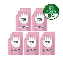 유한양행 [본사직영] 해피홈 SAFE365 핸드워시 파우치형 리필 200mL 핑크포레향 5개
