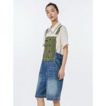 멜빵바지 치마바지 여성점프수트 쇼핑몰 동일 무브업환주 2022 여름 순면충돌 데님디자이너 여 인디고 160/64A/S