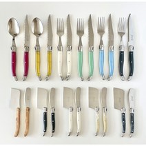 프랑스 장네론 라귀올 커트러리 3종 세트 정품 양식기(디너스푼+디너포크+디너나이프), 마블라떼