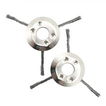 예초기 잔디깎기 텃밭관리기 LUSQI-6 인치 스틸 와이어 휠 헤드 잔디 트리머 범용 잡초 브러시 스트레이트, 06 2P Fit Gsoline