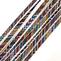 (주)아트인 사각 패턴 가죽끈(5mm-100cm), 브라운