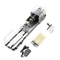 DC12-24V 미니 선반 비즈 기계 목공 DIY 표준 세트 전원 조각 커터 목재 96W, 01 CHINA, 02 B