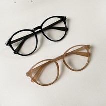 데일리 뿔테 안경 갈색 블랙 검정 동글이 gl-7 코이 블랙+안경케이스(그레이)