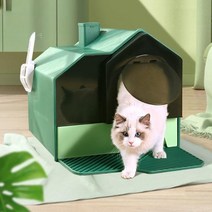 위로들어가는 냄세없는 완전 밀폐형 가정용 침대 팬 쓰레기통 모래잡는 후드 대형, B3 Dark blue