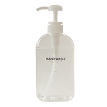 슬림형 디스펜서 주방세제 리필용기 핸드워시 공병 500ml, 슬림 투명 라운드 500ml, 1개, 투명