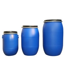 공업용 폐기물통 쓰레기 발효 드럼통 200L 물통 짬통, 100L 블루